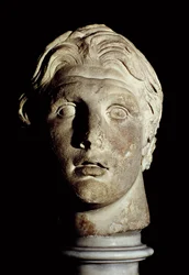 Alexander der Große (356-323 v. Chr.), gefunden in Pergamon (Marmor)